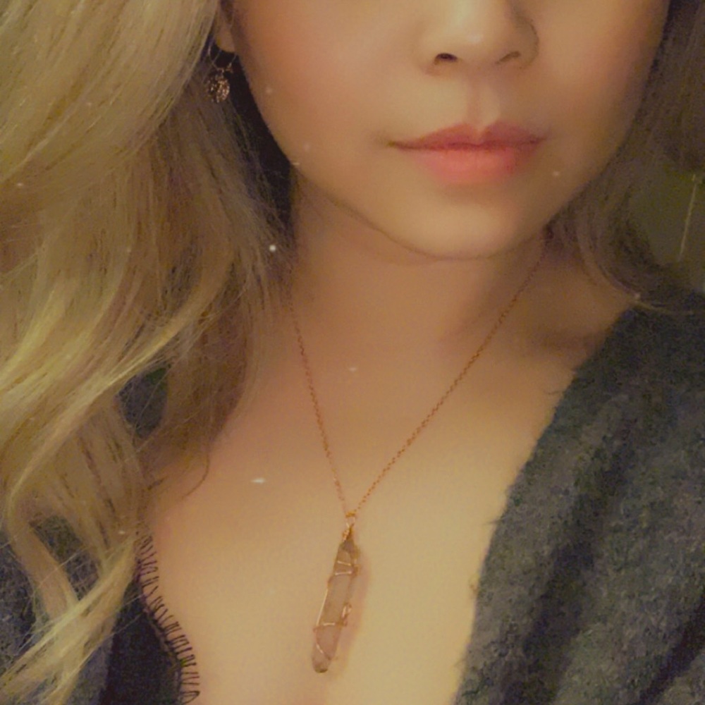 Smoky Quartz Rose Gold Necklace.